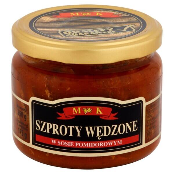 MK SPRATS SMOKED IN TOMATOES 250G JAR