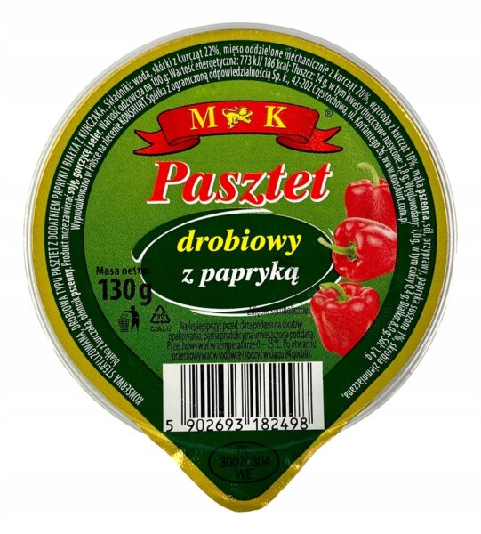 PATE 130G WITH PEPPERS