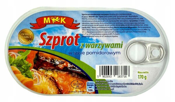 SPRATS WITH VEGETABLES IN TOMATO SAUCE RP 170g