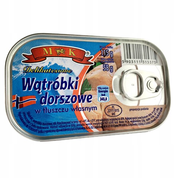 COD LIVERS 115g