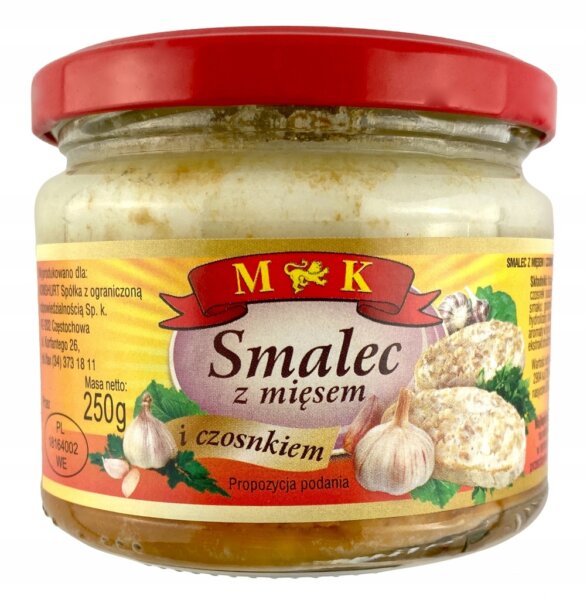 LARD WITH MEAT AND GARLIC 250g
