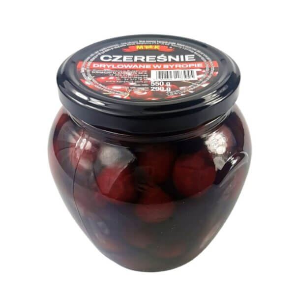 PILLED CHERRIES IN SYRUP 550g