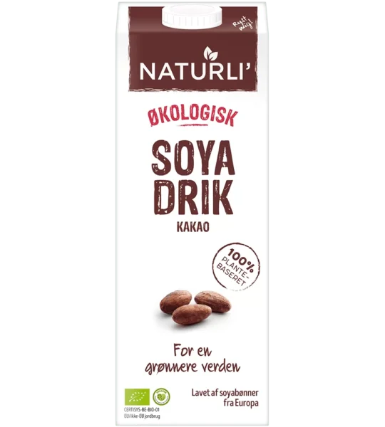 Naturli’ cacao eco soy drink 1L