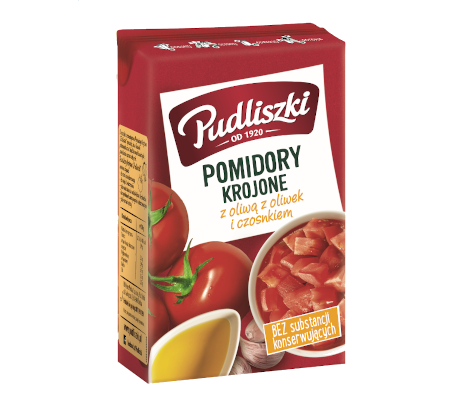 Pudliszki Chopped Tom Garlic Olive 390g
