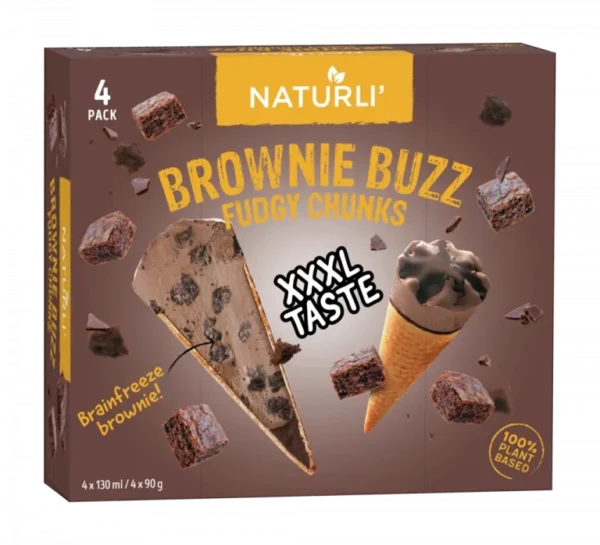 Naturli ice-cream BROWNIE BUZZ