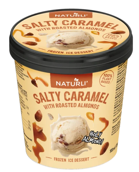 Naturli ice-cream Salty Caramel Roasted Almonds