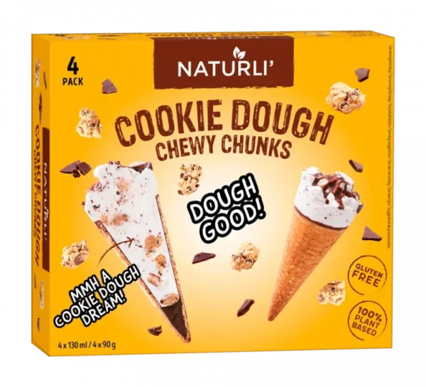 Naturli ice-cream COOKIE DOUGH CHEWY CHUNKS