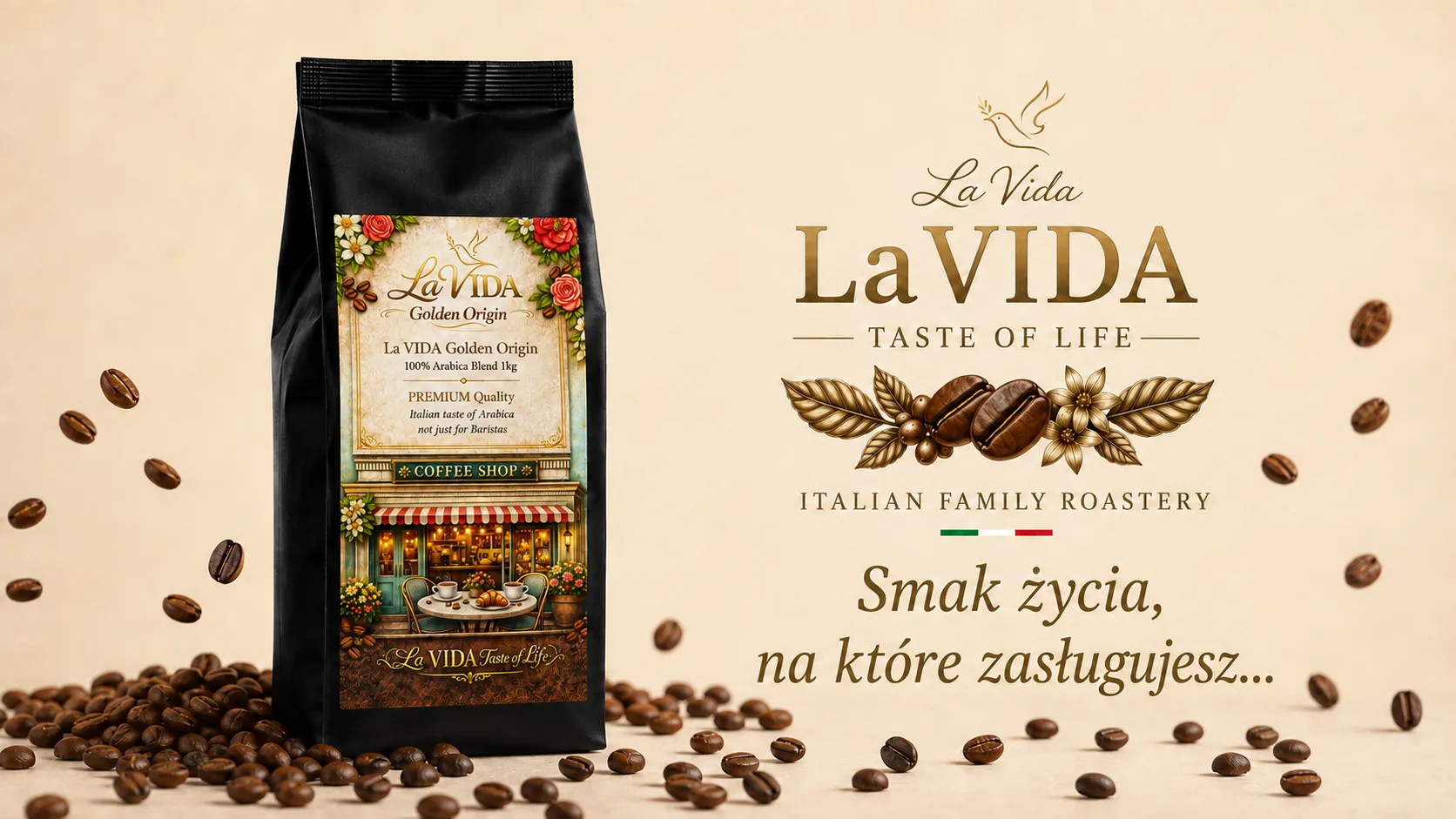 La VIDA Golden Origin – 100% Arabica Premium Coffee