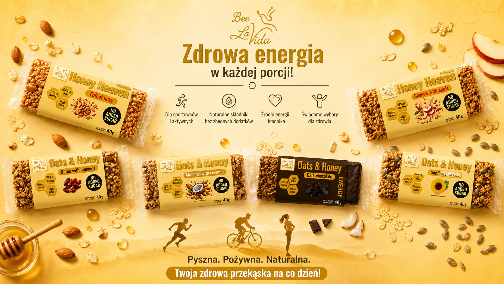 Bee La VIDA – Honey Heaven and Oats & Honey Premium Snack Bars